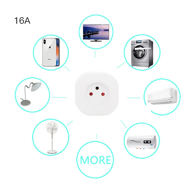 Israel IL 16A Smart Socket WiFi Smart Plug 220V Power Outlet APP Remote Control Compatble Voice Alexa Google Assistant