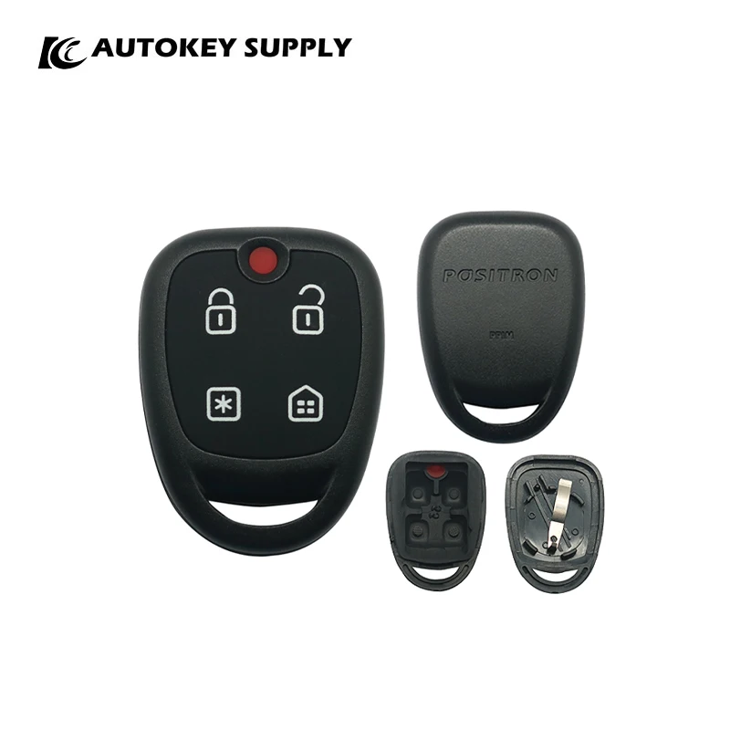 Autokeysupply AKBPCP127AT Apply 4 Button Contro Pxn48 With Battery Clip For Brazil Positron Flex