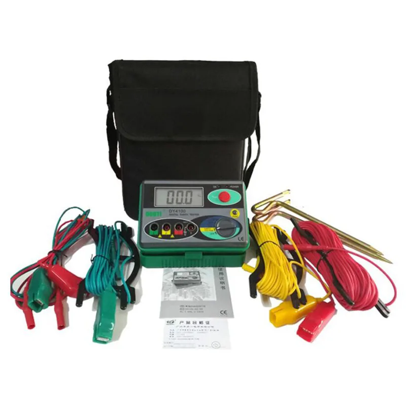 DY4100 Higher Accuracy Resistance Tester Real Digital Earth Tester Ground Resistance Instrument Megohmmeter 0-2000 Ohm