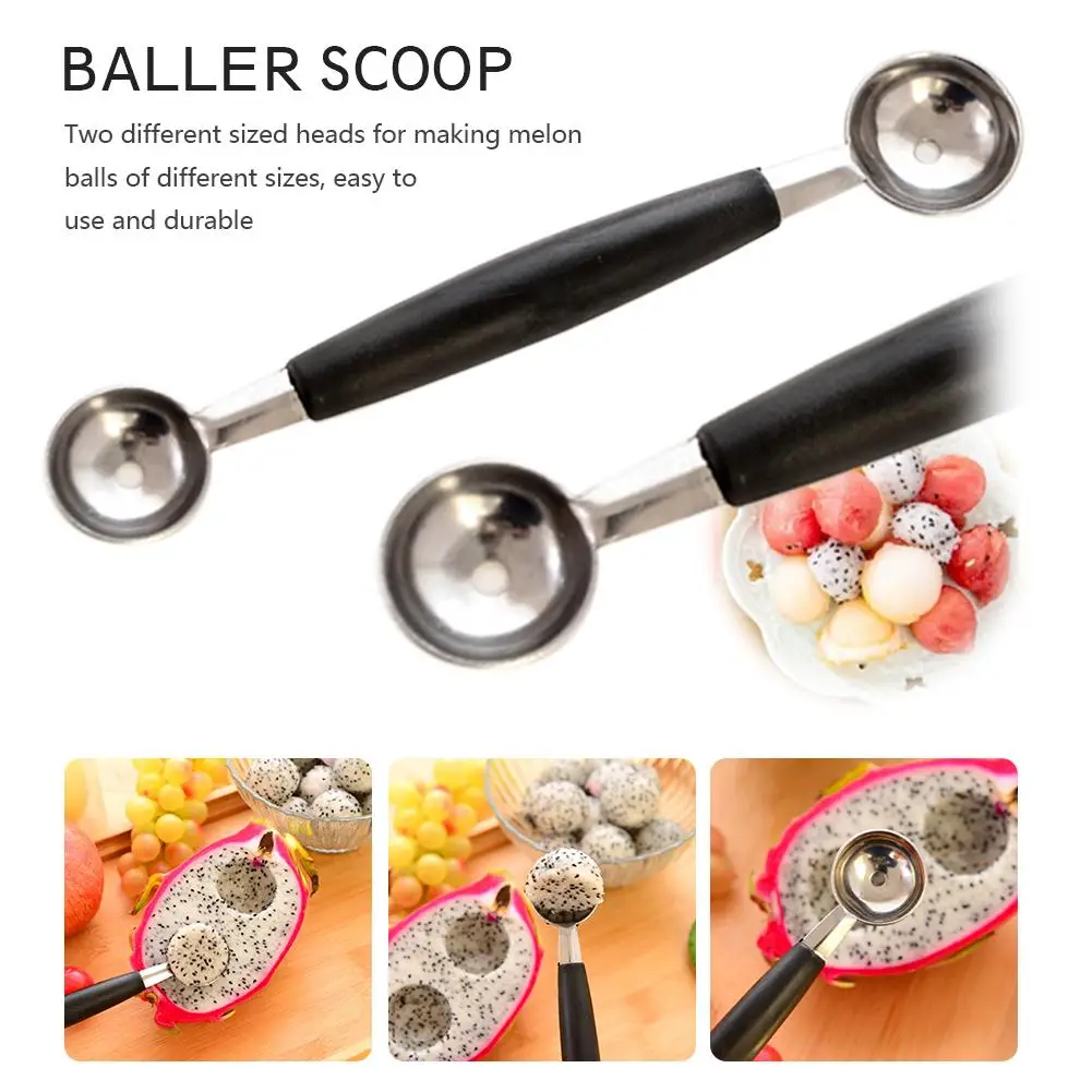 Kitchen Gadgets Double-Headed Multi-purpose Watermelon Digger Fruit Spoon Digging Ball Spoon Kitchen Accessories Stainless Steel