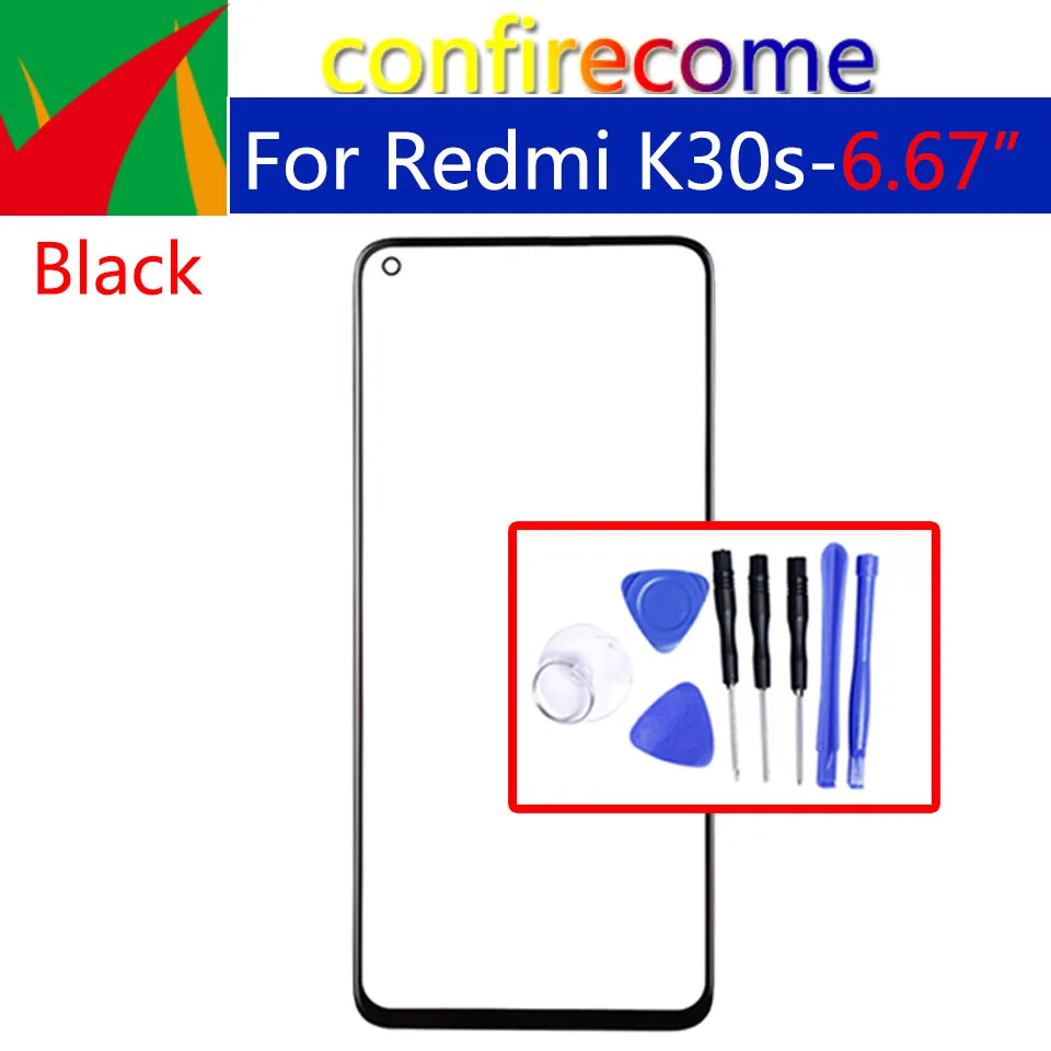 

Сменный сенсорный экран для Xiaomi Redmi K30s, передняя стеклянная панель, ЖК внешняя линза