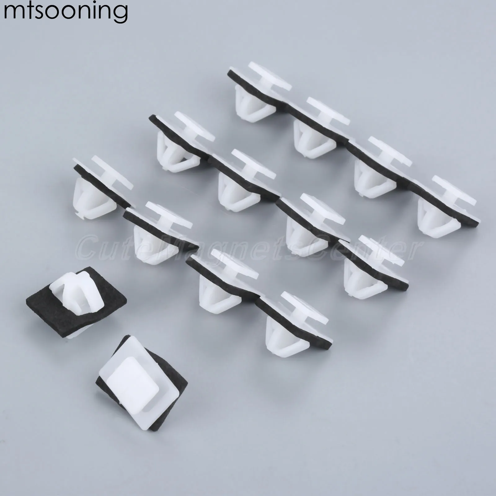mtsooning 50pcs Car Plastic Fastener Door Guard Plate Wheel Eyebrow Clip For Kia Seahorse Hyundai Elantra Cerato Sportage Tucson