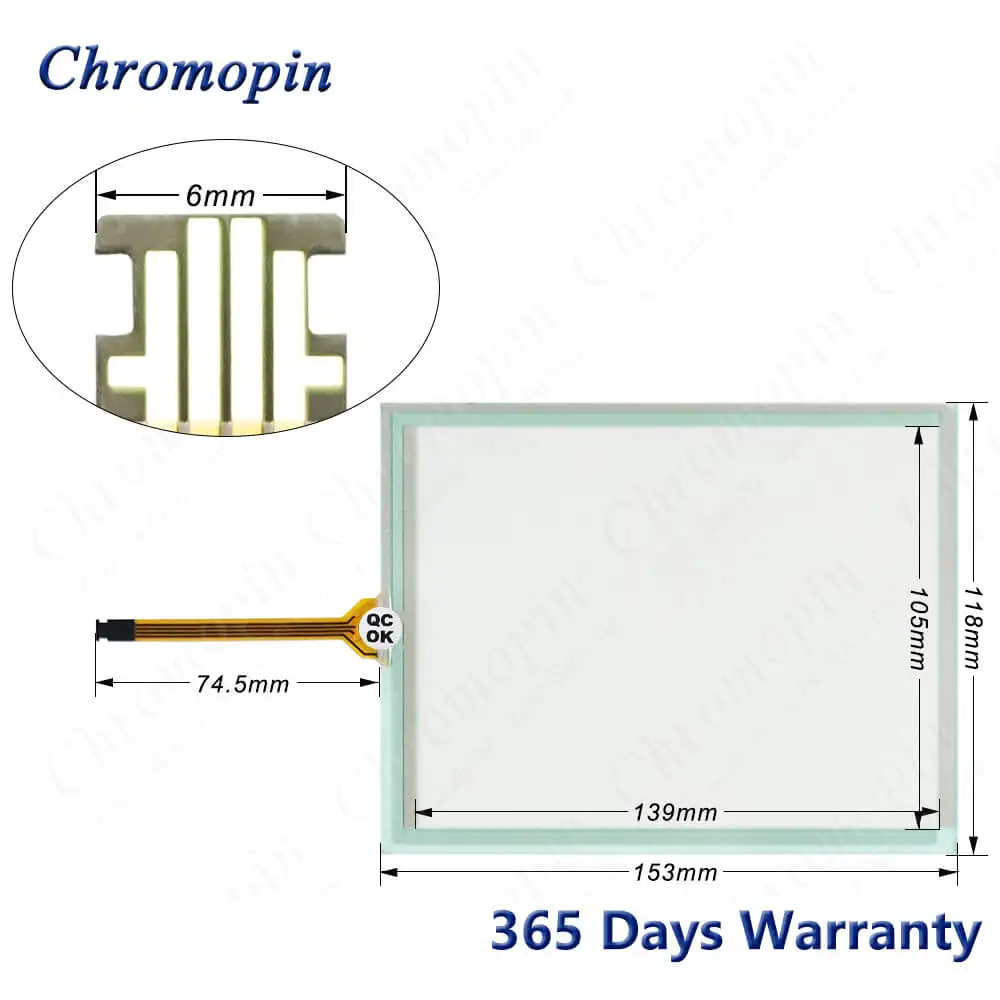 2711P-T7C21D8S Touch Screen Digitizer Glass for PanelView Plus 7 2711P-T7C21D8S Touch Panel and Front Overlay Protective Film