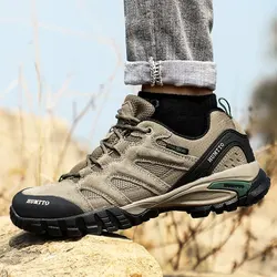 HUMTTO Men Hiking Shoes Hunting Outdoor Sports Climbing Shoes Walking shoes Warm men Trekking Sneakers Ankle Boots Breathable