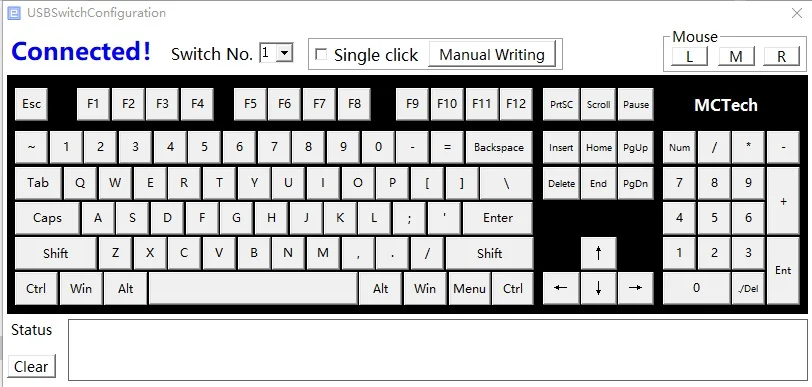 Konfigurowalny fizyczny przełącznik przycisku USB symulacja klawiatura do gier przycisków myszy moduł joysticka