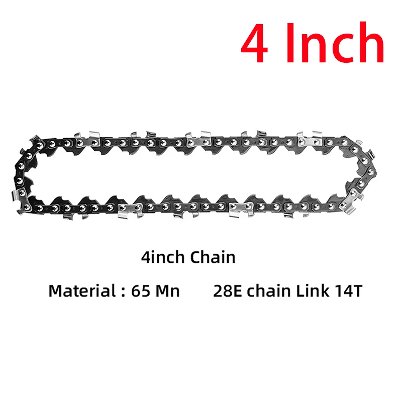 6Pcs 4Inch Mini Saw Chain 6Inch Chainsaw 8Inch Drive Link 1/4 48E Chainsaw+Guide/Blade/Replacement For Electric ChainSaw Tools