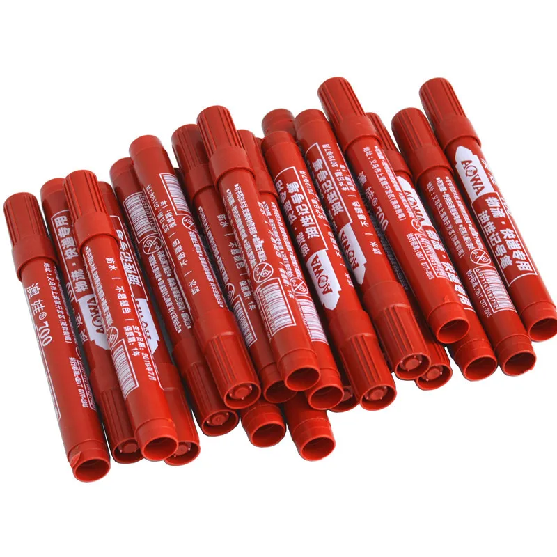 5 stücke Permanent Farbe Marker Stift Fettige Wasserdicht Schwarz Stift für Reifen Marker Schnell Trocknend Unterschrift Stift Schreibwaren