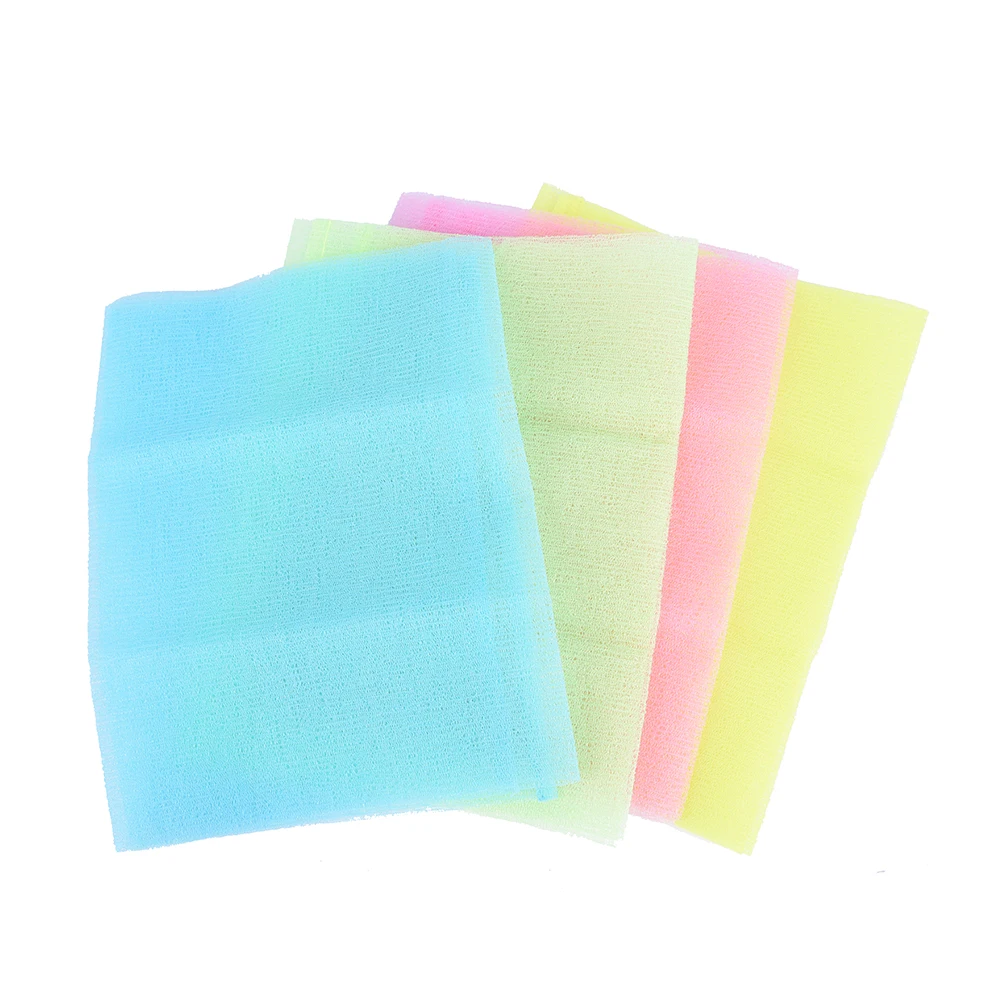 1Pcs Nylon Japanese Exfoliating Beauty Skin Towel Bath Shower Wash Cloth Back Scrub Body Cleaning Washing Sponges& Scrubbers