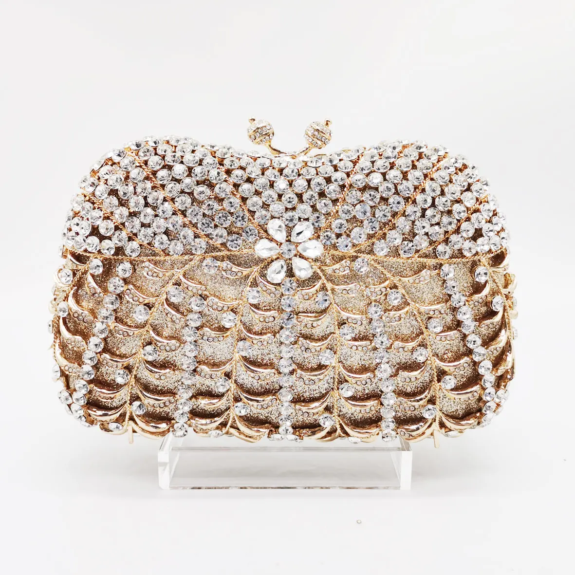 Purple Luxury Box Flap Evening Bags Fashion Crystal Clutch Bags Women Purse Wedding Prom Pochette Female Handbags SM102