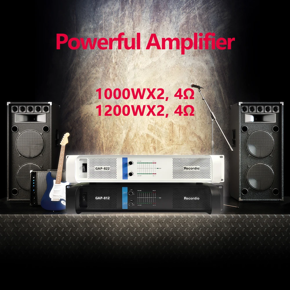 GAP-812 High Performance 1000W*2 power Amp HiFi Power Amplifier For Karaoke Stage Concert