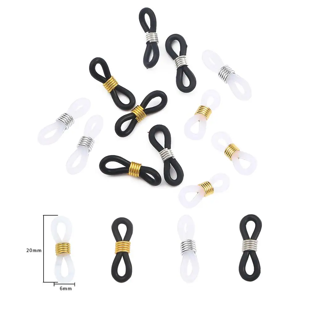 20pcs/lot Glasses Chain Non Slip Rubber Ring Sunglasses End Loop Connector Spectacles Chain Retainer DIY Eyewear Accessories