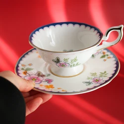 New British Bone China garden style European style Phnom Penh luxury coffee cup and saucer tea set