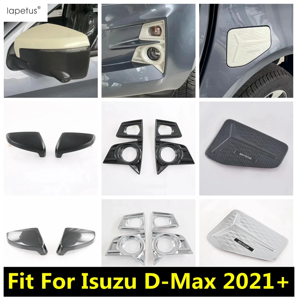 

For Isuzu D-Max 2021 2022 Car Oil Gas Tank Cap Rearview Mirror Front Bumper Fog Light Lamp Frame Cover Trim Accessories Exterior