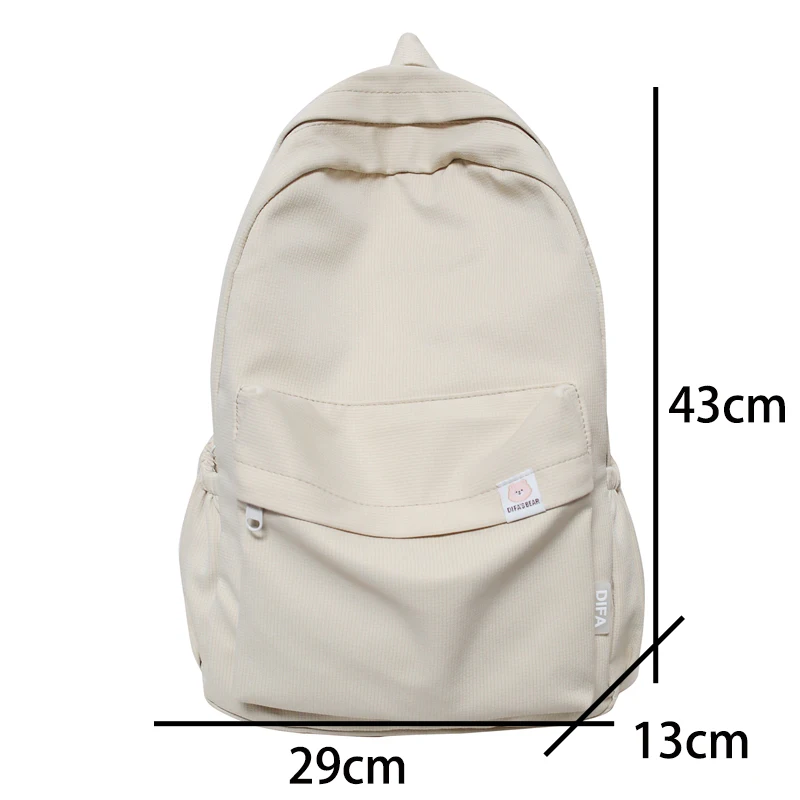 Imagem -06 - Mochila de Nylon Impermeável para Mulheres Bolsa de Viagem Feminina Mochila para Adolescentes Cor Sólida Bookbag Novo