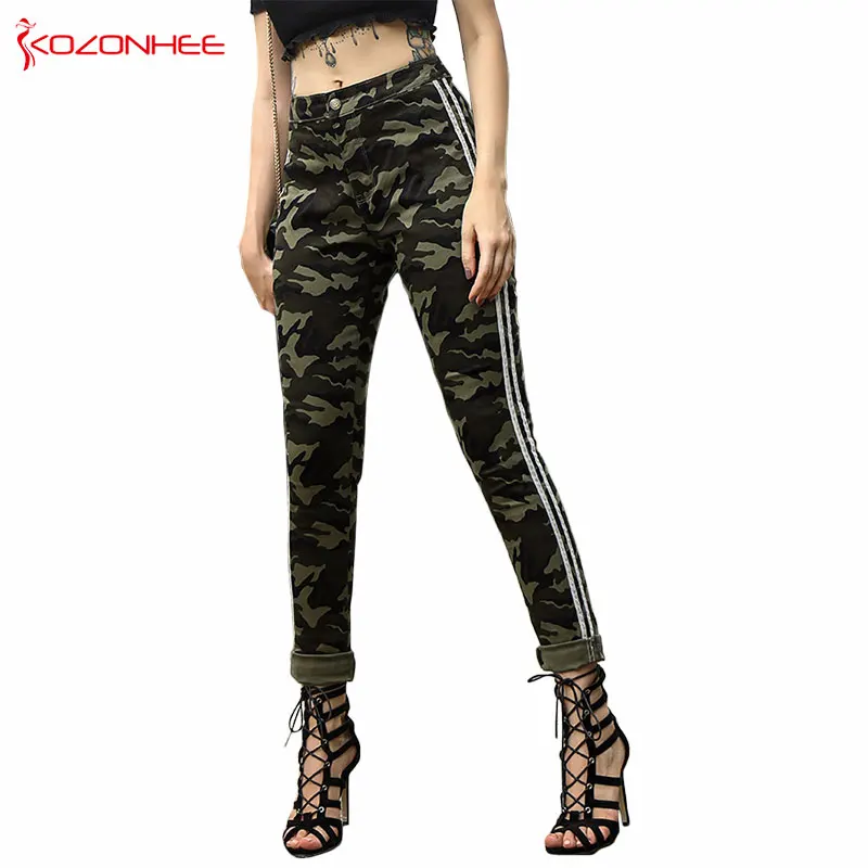 

Fashion Camo Stretch Jeans With High Waist Women Elasticity Camouflage Tight Skinny Pencil Women Jeans #28