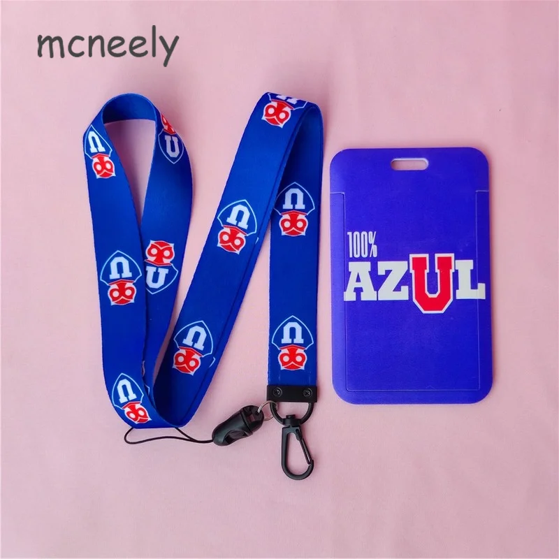 Chile Universidad de Football Club Series Name Card Covers ID Card Holder Students Bus Card Case Lanyard Identity Badge