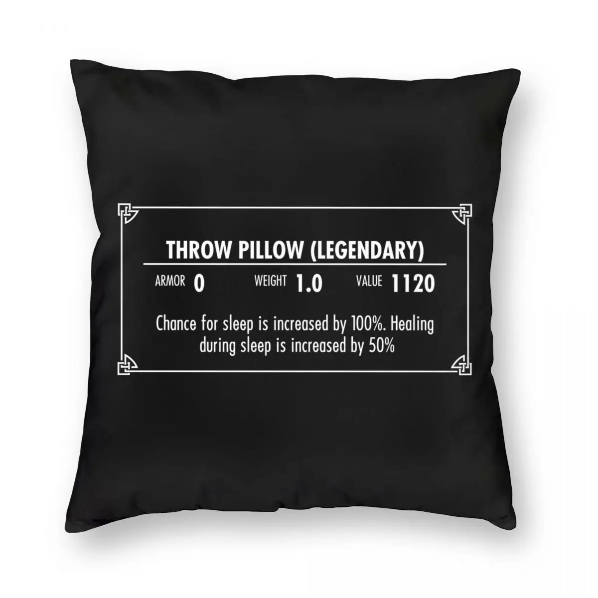 Skyrim Legendary Pillowcase Polyester Linen Velvet Printed Zip Decor Pillow Case Home Cushion Cover