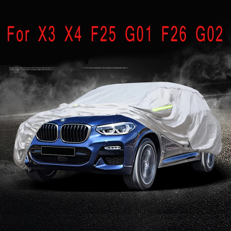 

Full Car Covers Outdoor Sun UV Protection Dust Rain Snow Oxford cloth Protective For BMW X3 X4 F25 G01 F26 G02 Accessories