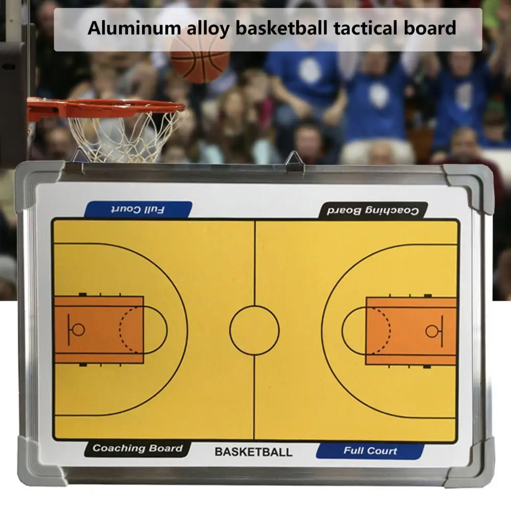 

1 Set Aluminum Alloy Coaching Board Wear Resistant Suspensible Erasable Magnetic Training Clipboard for Basketball