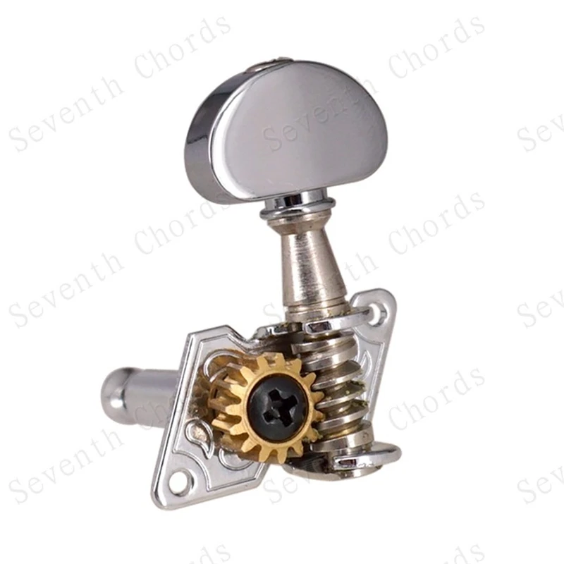 EIN Set 6pc Kleine Halbkreis Tasten Open Gear Inline Gitarre String Mechaniken Tuning Pegs Tasten Mechaniken Gitarre Zubehör teile – Detail 5