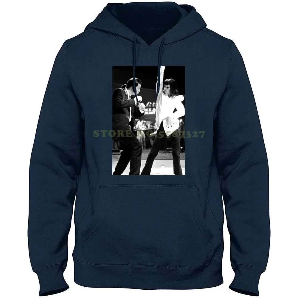 

Толстовка с капюшоном из чистого хлопка, толстовка с капюшоном из целлюлозной фантастики для танцев Double Mine Mia, Винсент Тарантино, Уоллес, кинотеатр