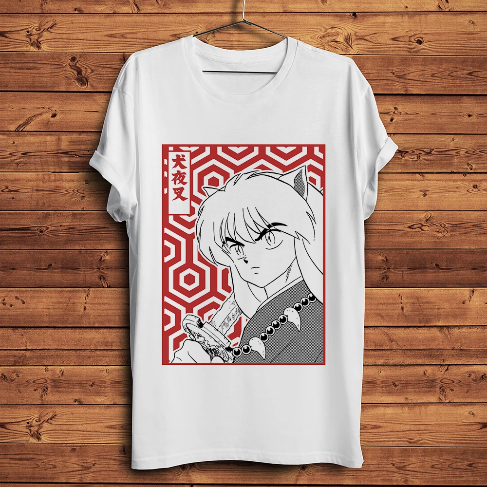 Inuyasha funny anime t-shirt men new white casual short sleeve tshirt manga unisex streetwear gift tee