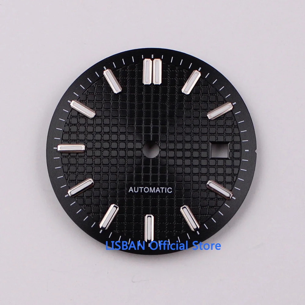 31mm sterile black blue silver gray watch dial fit NH35 ETA 2824 2836 Miyota 8205 8215 821A Mingzhu DG 2813 3804 movement