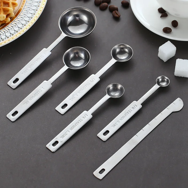 UPORS-Juego de tazas y cucharas medidoras de acero inoxidable, 8/10 piezas, cucharas apilables Premium Deluxe, herramientas para el hogar, accesorios de cocina