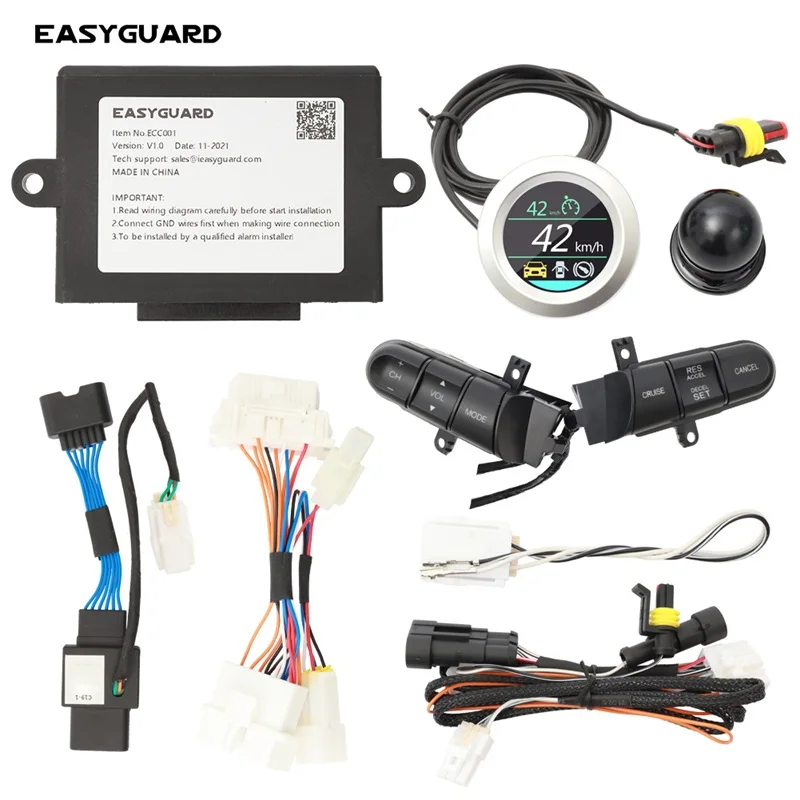 EasyGuard-ホンダの車のスピードコントローラー,カースピードエンボニエ,フィット,シティ,シビック,2008-2014,クルーズコントロールシステム,速度制御,スイッチハンドル