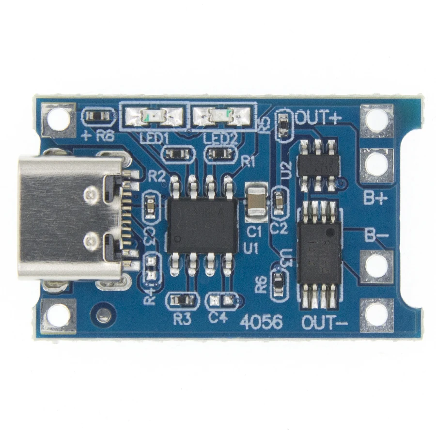 10pcs Type-c / Micro USB 5V 1A 18650 TP4056 Lithium Battery Charger Module Charging Board With Protection Dual Functions Li-Ion
