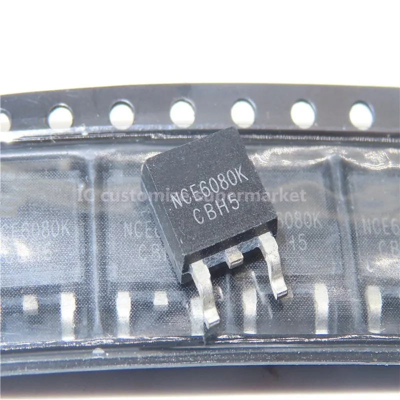 10PCS/LOT NWE NCE6080K  TO-252 60V 80A    SMD Transistor