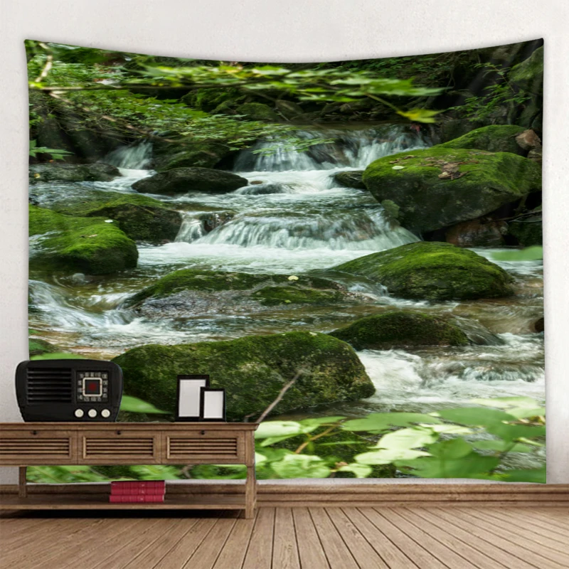 

Woods Landscape Landscape Tapestry Wall Hanging Art Deco Blanket Curtain Hanging at Home Bedroom Living Room Decoration