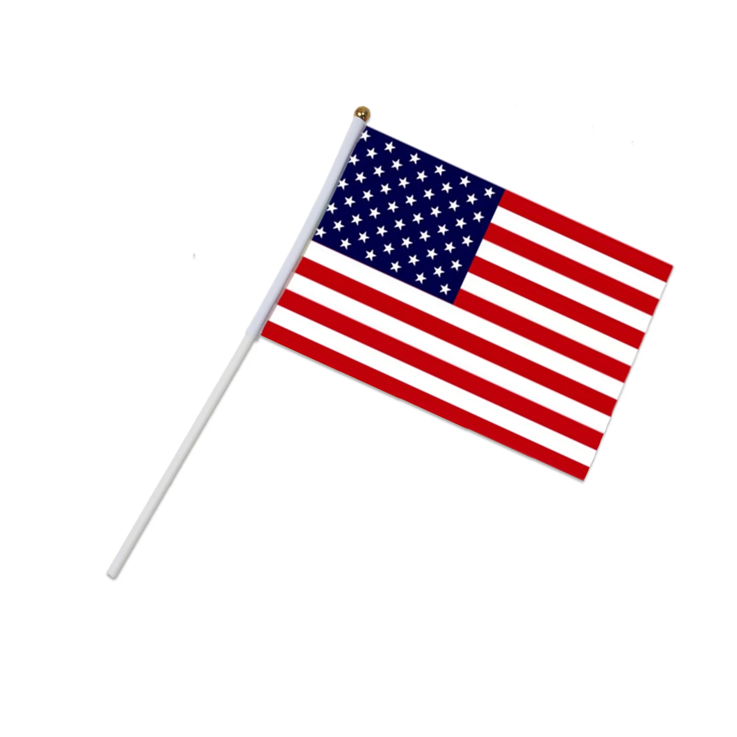 5pcs 14x21cm country america GB FR DE BR IT JP CA ES national flag hand waving Plastic Flagpoles For Sport Parade Decor football