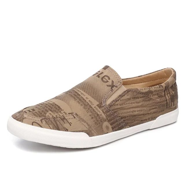 New Canvas Casual Flat Men Popular Letters Shoes Spring and Autumn Breathable Man Cloth Shoes Sneakers Loafers High Quality