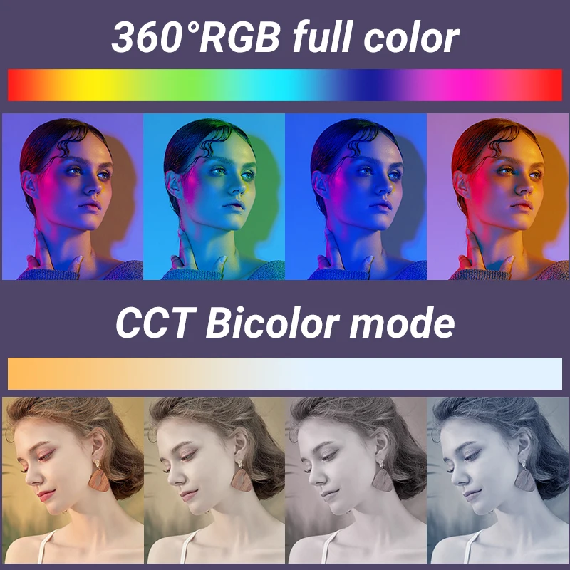 MAMEN Multi-function RGB Video Lights 4000mAh 2500-8500K CRI 95+ 10W Photographic Lighting for Camera Selfie Vlog Youtube Light