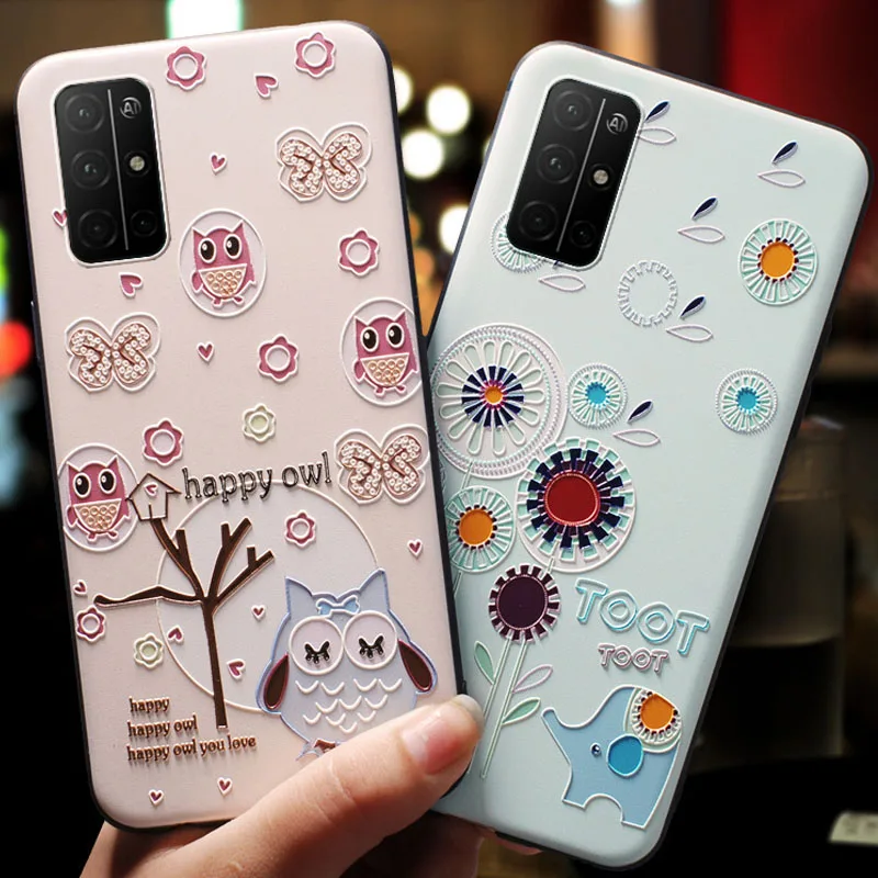 Dla Xiaomi Redmi 9 9A 9C 10 Etui 3D Flower Emboss Silikonowe etui na telefon Dla Redmi Note 10 Pro Poco M3 Pro 5G F3 Etui Relief Soft