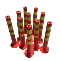 45cm Fixed Plastic Reflective Column Road Facilities Crossing Signs Warning Pile PE Safety Cone