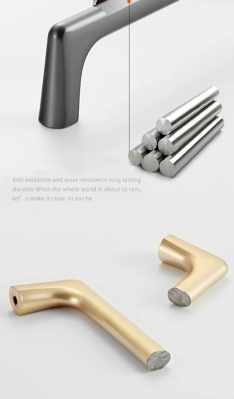 WV Schrank Griffe Perle Grau Messing Gold Schrank Tür Griffe Zink-legierung Schublade Knöpfe Zieht Küche Möbel Griff Hardware,kü – Detail 22