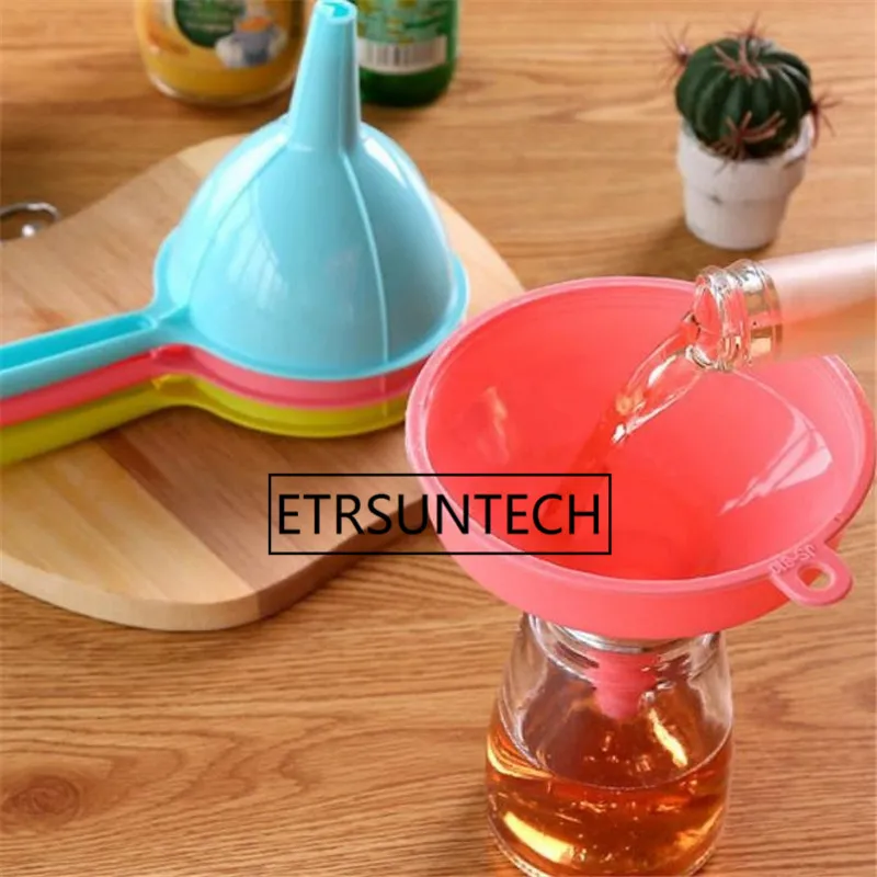 200pcs Mini Funnel Long Handle Funnels Hopper Kitchen Gadgets Perfume Emulsion Packing Hung Liquid Dispensing Tool