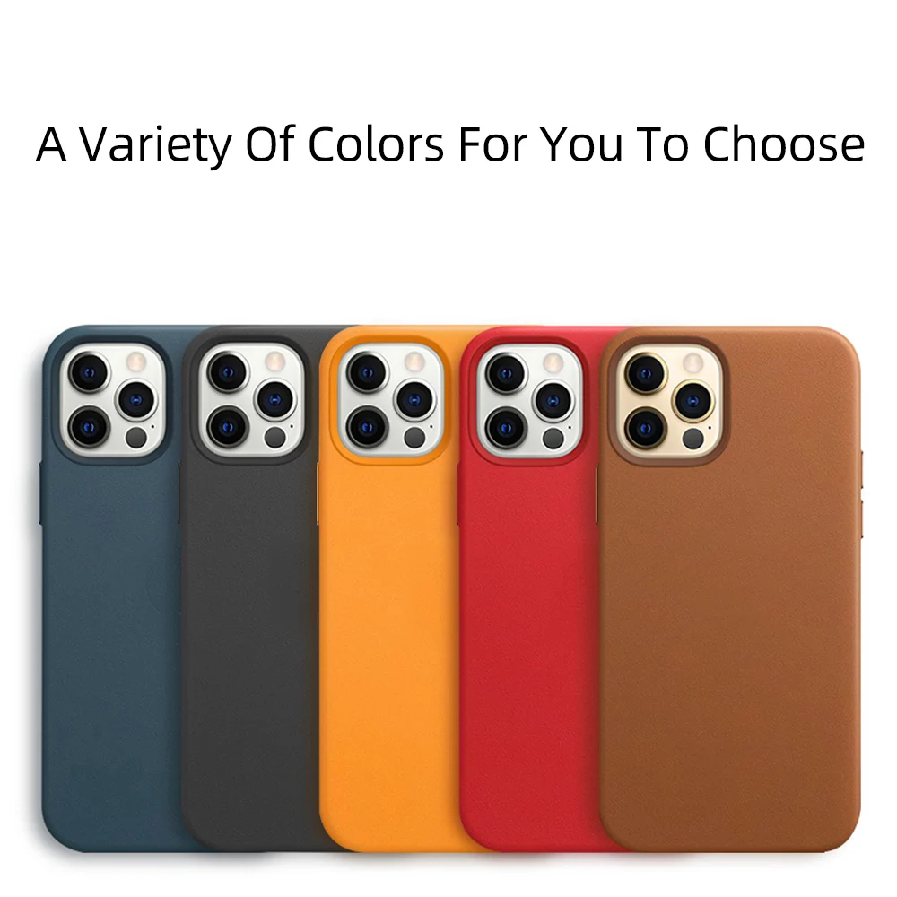 

Clearance Sale for Magsafe Case For iPhone 12 Pro Max 12 Mini Plain PU Leather Magnetic Wireless Charging Back Cover