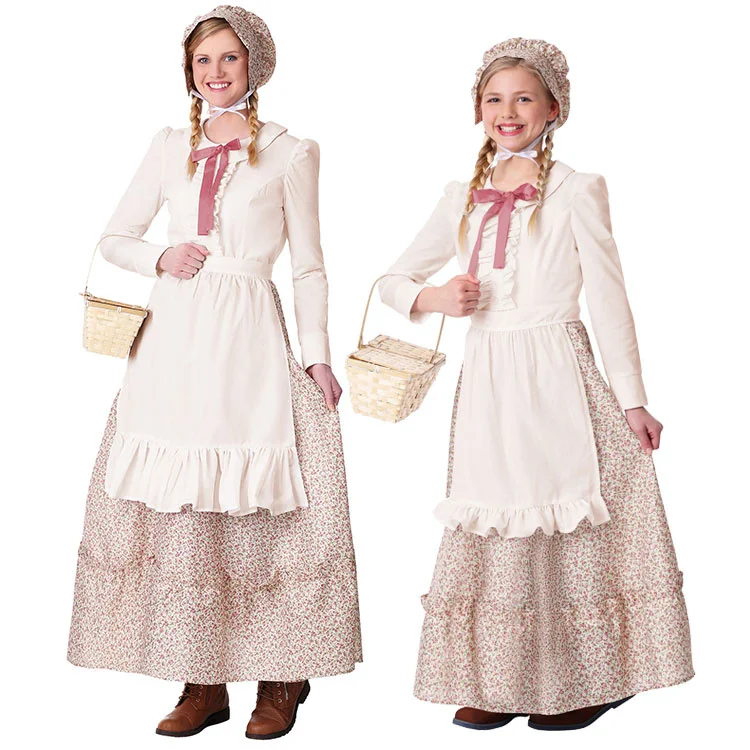 

Halloween Children's Day Stage Performance Adult Children Ranch Farmer Peasant Woman Servant Costume