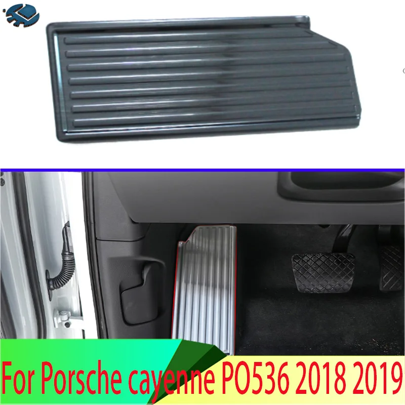 For Porsche cayenne PO536 2018 2019 Car Accessories Durable In Car Interior Auto Foot Rest Pedal Cover