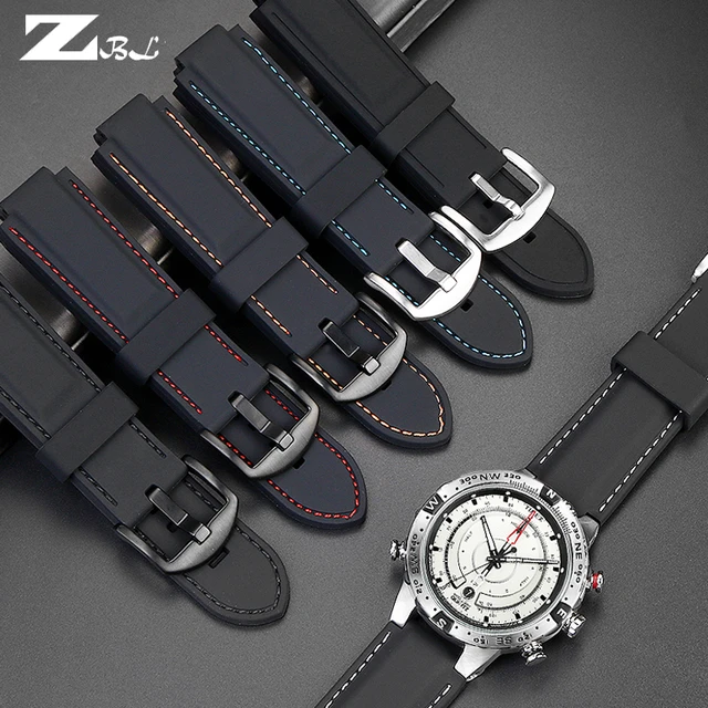 For men s Timex T2N720 T2N721 T2p141 T2n722 723 738 739 Watchband waterproof rubber Strap 24 16mm lug end with tools Screw pins AliExpress