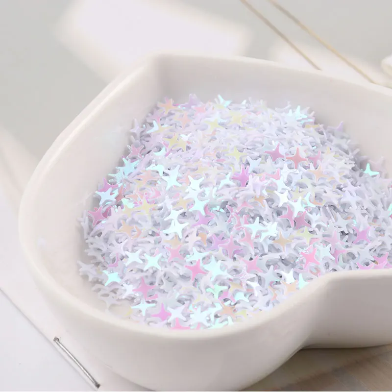 Paillettes 4mm Cross Star Shape Sequins for Nails art,Women manicure Glitters, Wedding Decoration confetti Kids DIY Lentejuelas