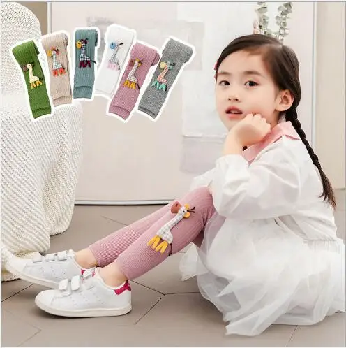 2022 Spring and Autumn New Children's Pantyhose Cartoon Cute Girl Nine Pants Student Leggings