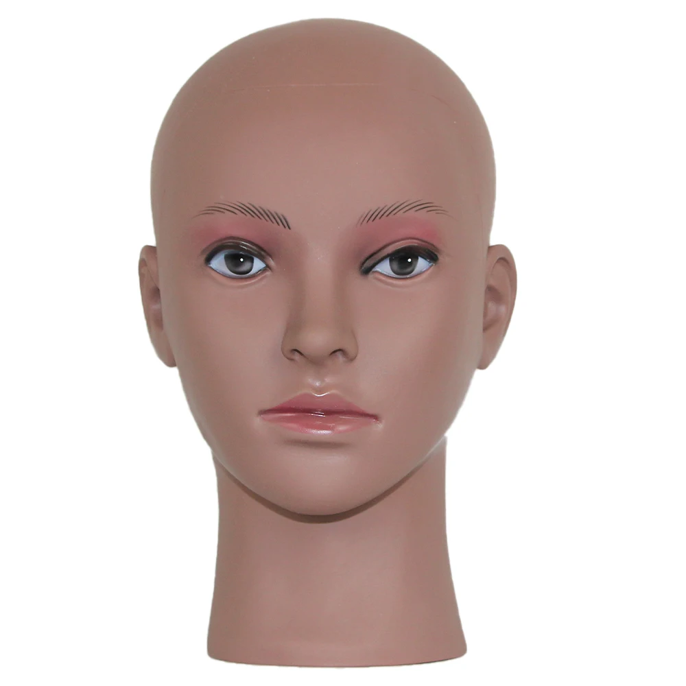 Bald AFRO African Mannequin Head Without Hair For Making Wig Hat Display Cosmetology Manikin Head Female Dolls Training Head