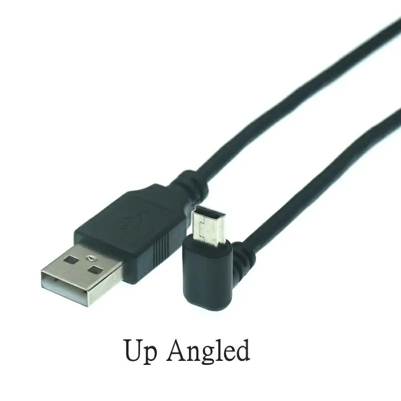 Rodzaj USB USB 2.0 męski na Mini USB w górę w dół lewego prawego pod kątem 90 stopni kabel do kamery MP3 MP4 Tablet 25CM 50CM 100CM 150CM