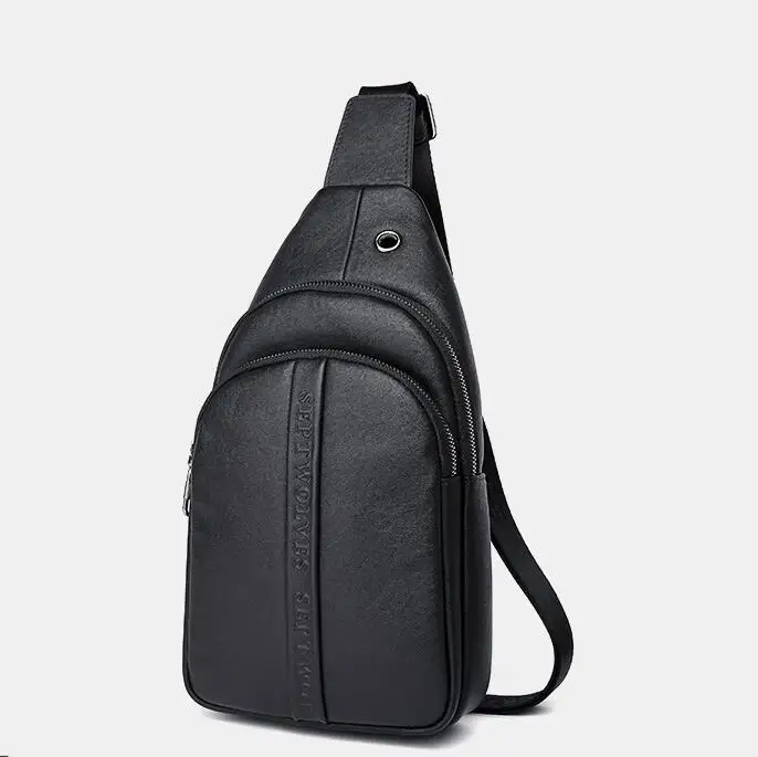 Casual Men chest bag fashion tide messenger bag Septwolves brand Genuine leather shoulder bag soft leather first layer cowhide