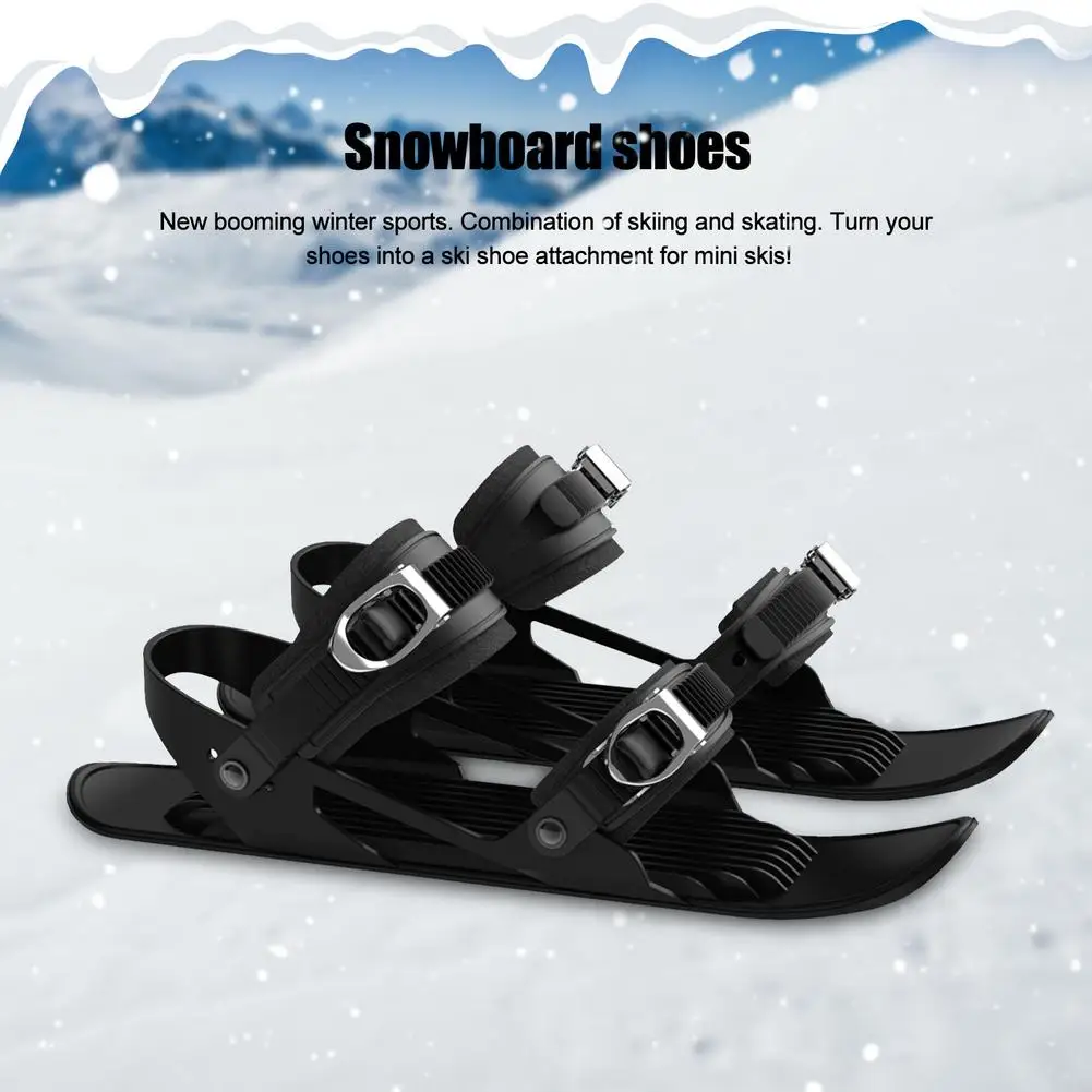 New Mini Ski Skates For Snow The Short Skiboard Snowblades High Quality Adjustable Bindings Portable Skiing Shoes Snow Board