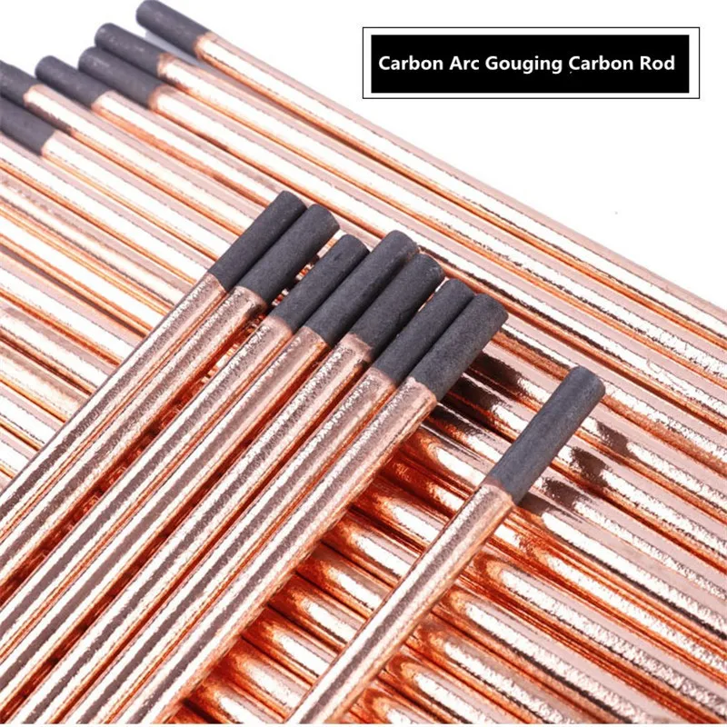 5pcs Round Arc Air Gouging Carbon Rod Bar 4-10mm Welding DC Gas Gouging Gun Electrode Graphite Rods Soldering Supplies